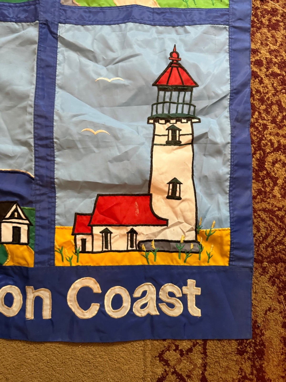Oregon Coast Lighthouses Wall Hanging flag Quilt pattern Art READ