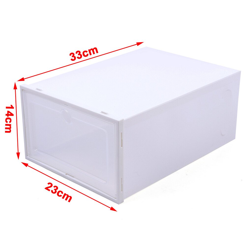 20/24Pcs Foldable Plastic Transparent Shoe Box Storage Clear Stackable Organizer