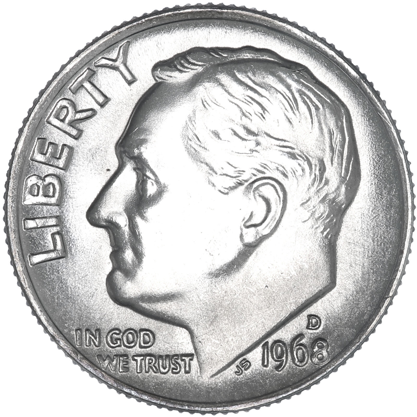 1968 D Roosevelt Dime BU US Coin