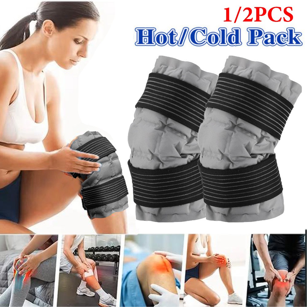 1/2X Ice Pack for Knee Pain Relief, Reusable Gel Ice Wrap for Injuries, Swelling