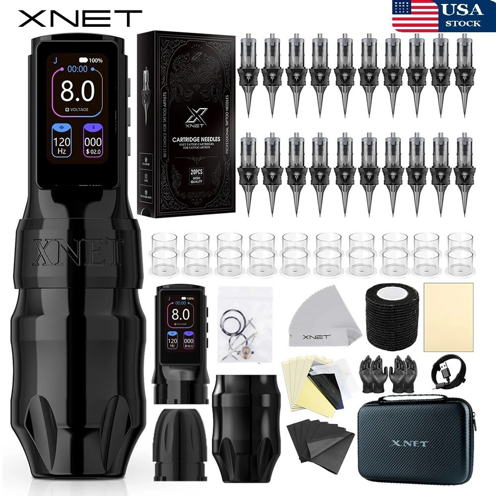 Wireless Tattoo Machine Coreless Motor Multi-Function Touchscreen Battery 1-12V