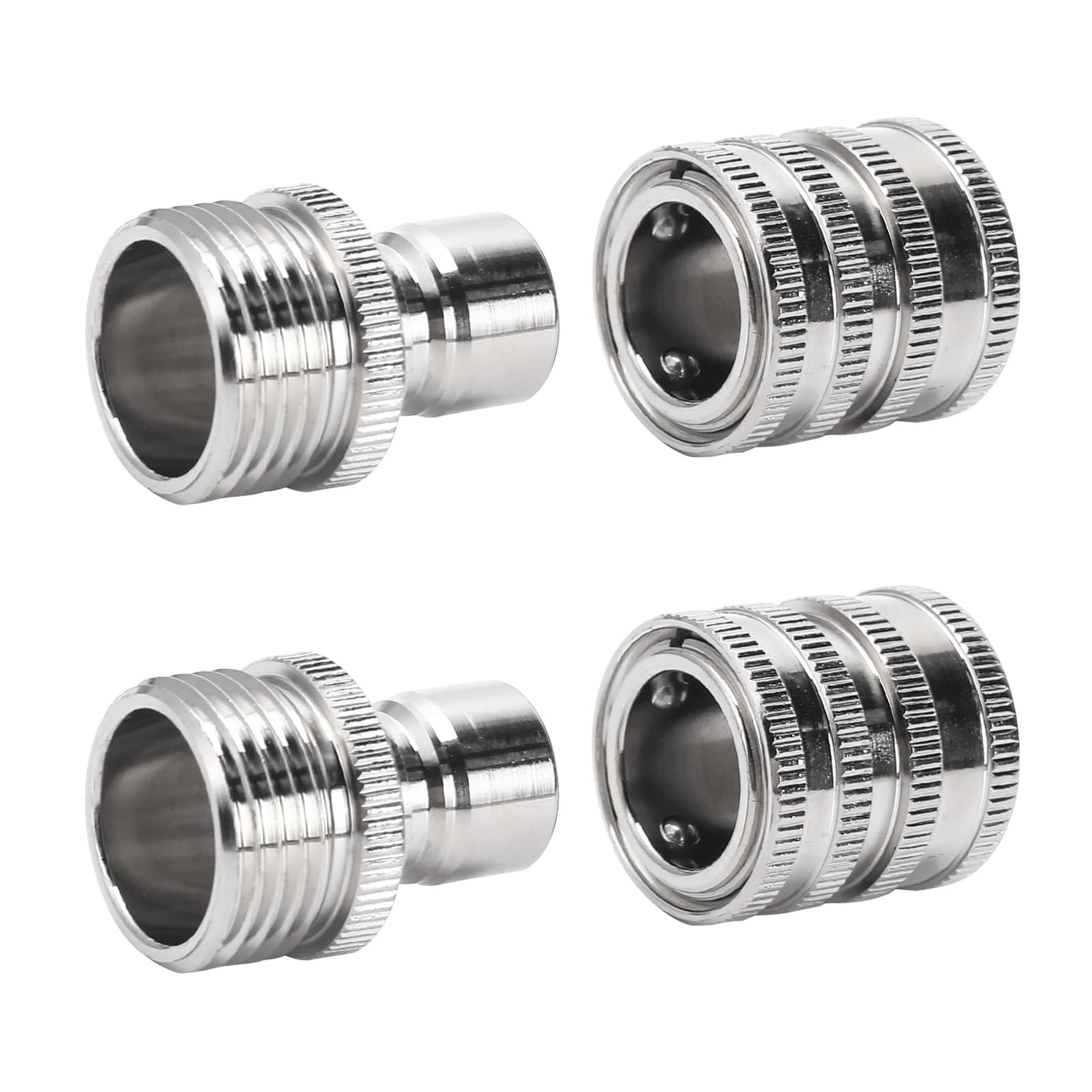 Stainless Steel Garden Hose Quick Connect Set, 3/4 inch,