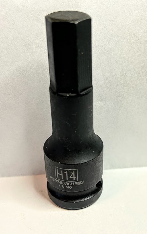 Pittsburgh Impact  Hex Bit Socke - H 14 -  14 mm x 1/2" -Free USA Shipping