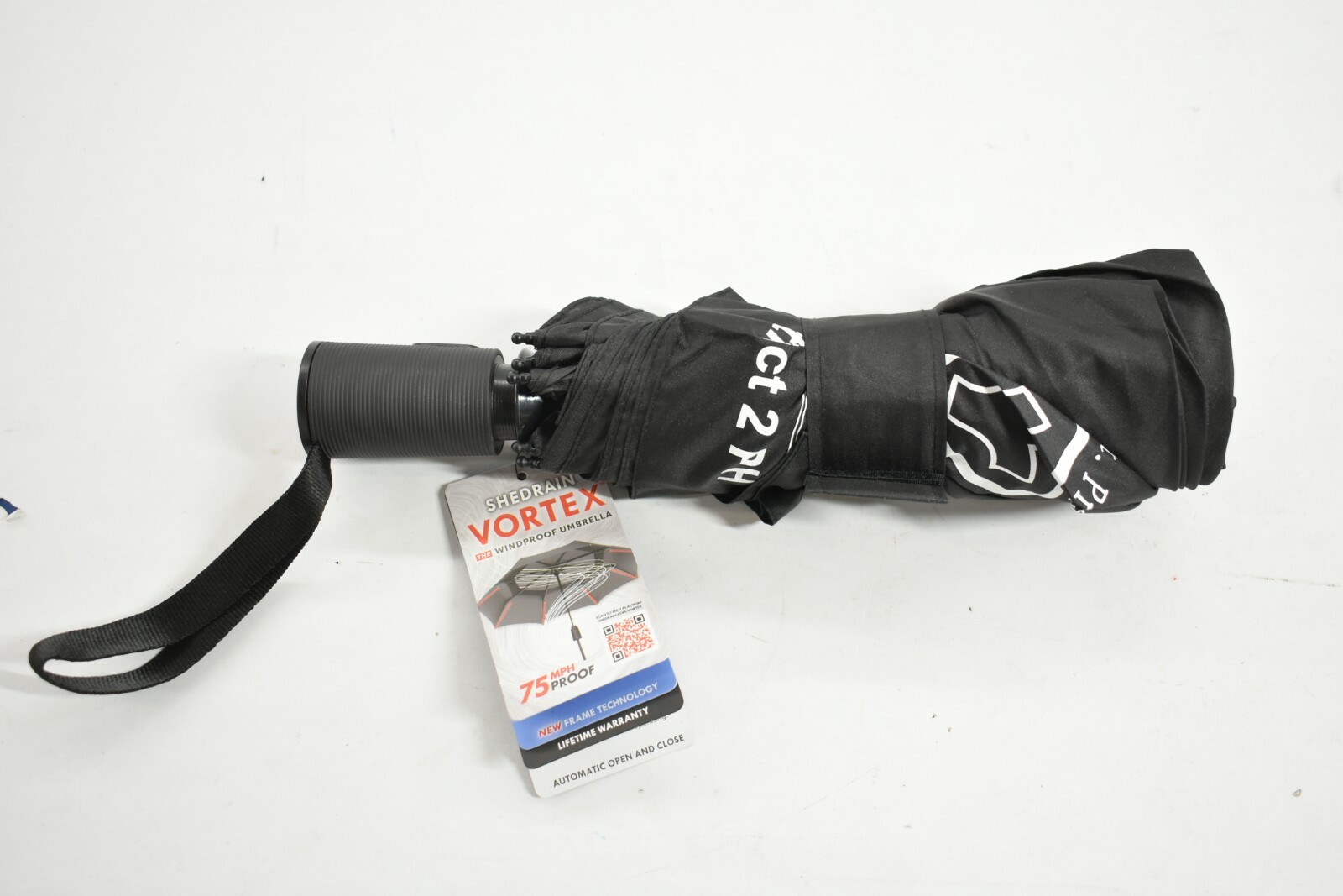 ShedRain Vortex Windproof Umbrella Black 75 MPH Proof Auto Open & Close New