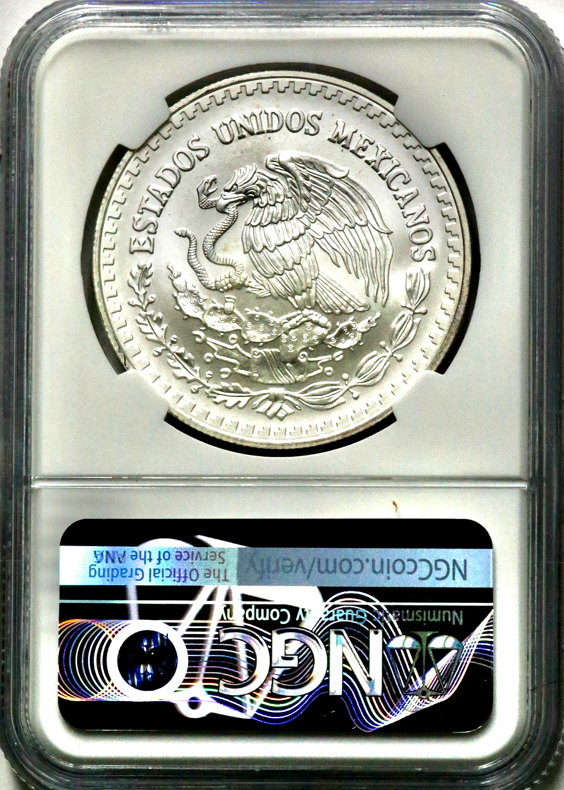 1999Mo Mexico Silver 1 Onza - NGC MS 67 R1088