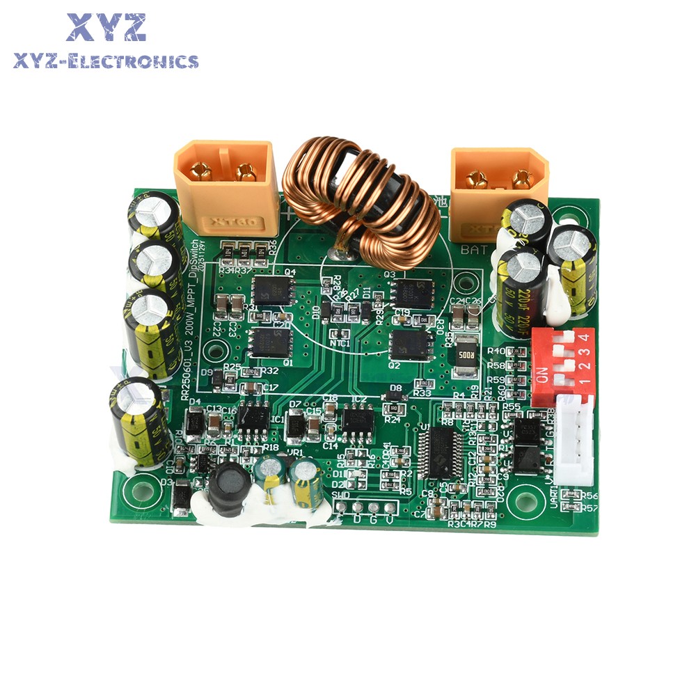 100W MPPT Smart Solar Controller DIP Switch for 12V 24V Energy Storage Systems