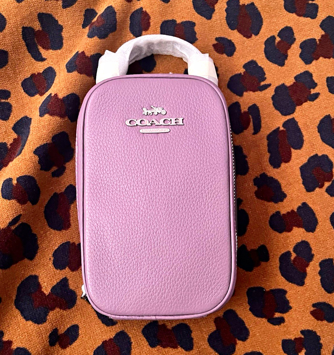 Purple coach Eva phone crossbody purse