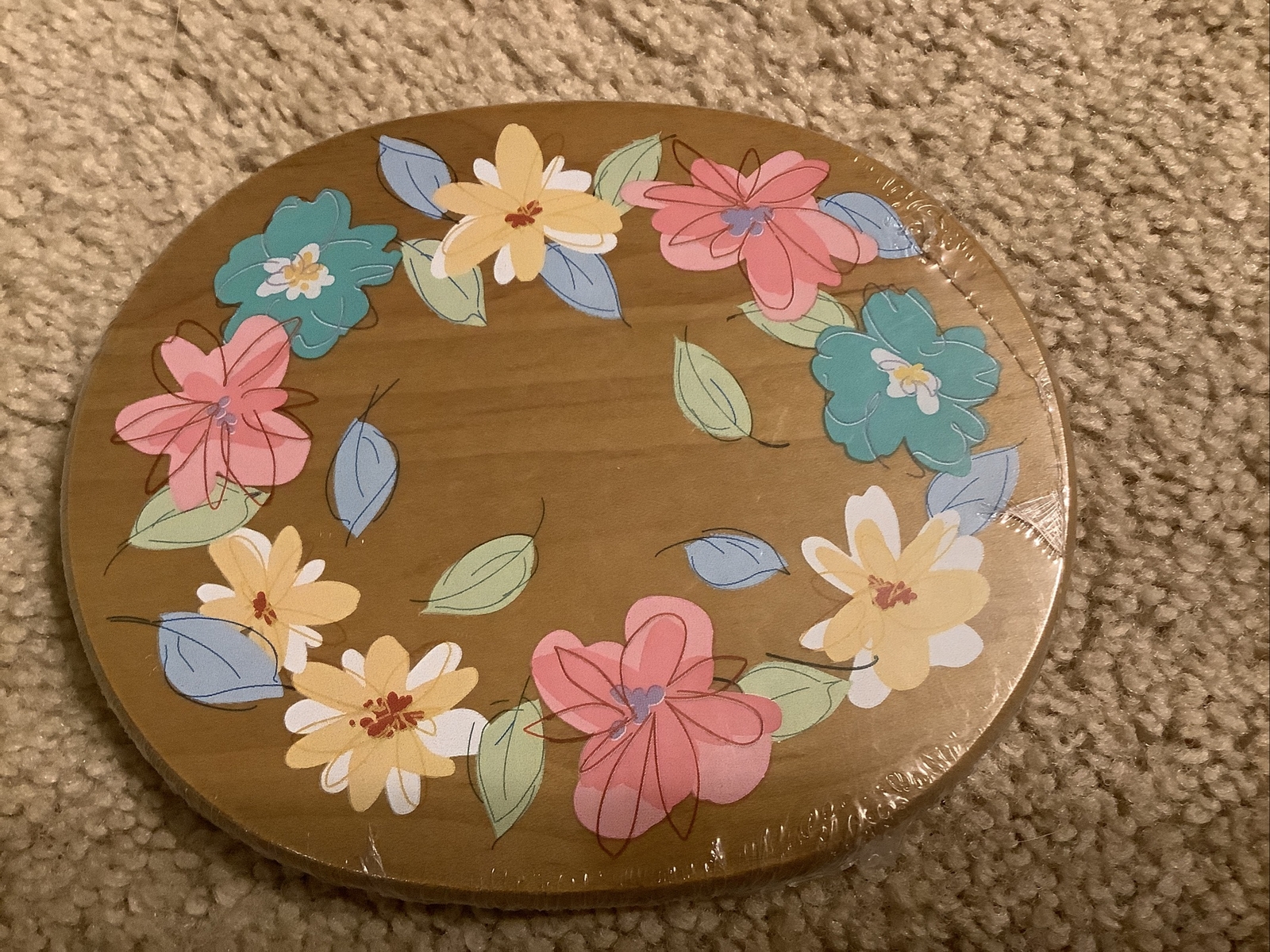 Longaberger 2008 Mothers Day Floral Blooms Basket WoodCrafts Lid #50594 - NEW
