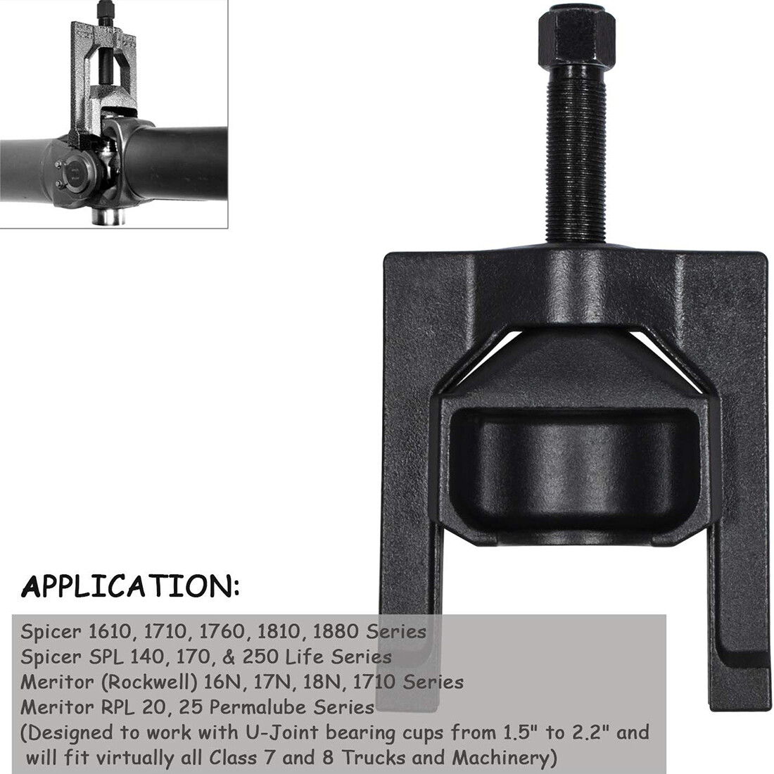 10102 Heavy Duty Universal U Joint Puller for Rockwell Meritor Spicer Class 7 8