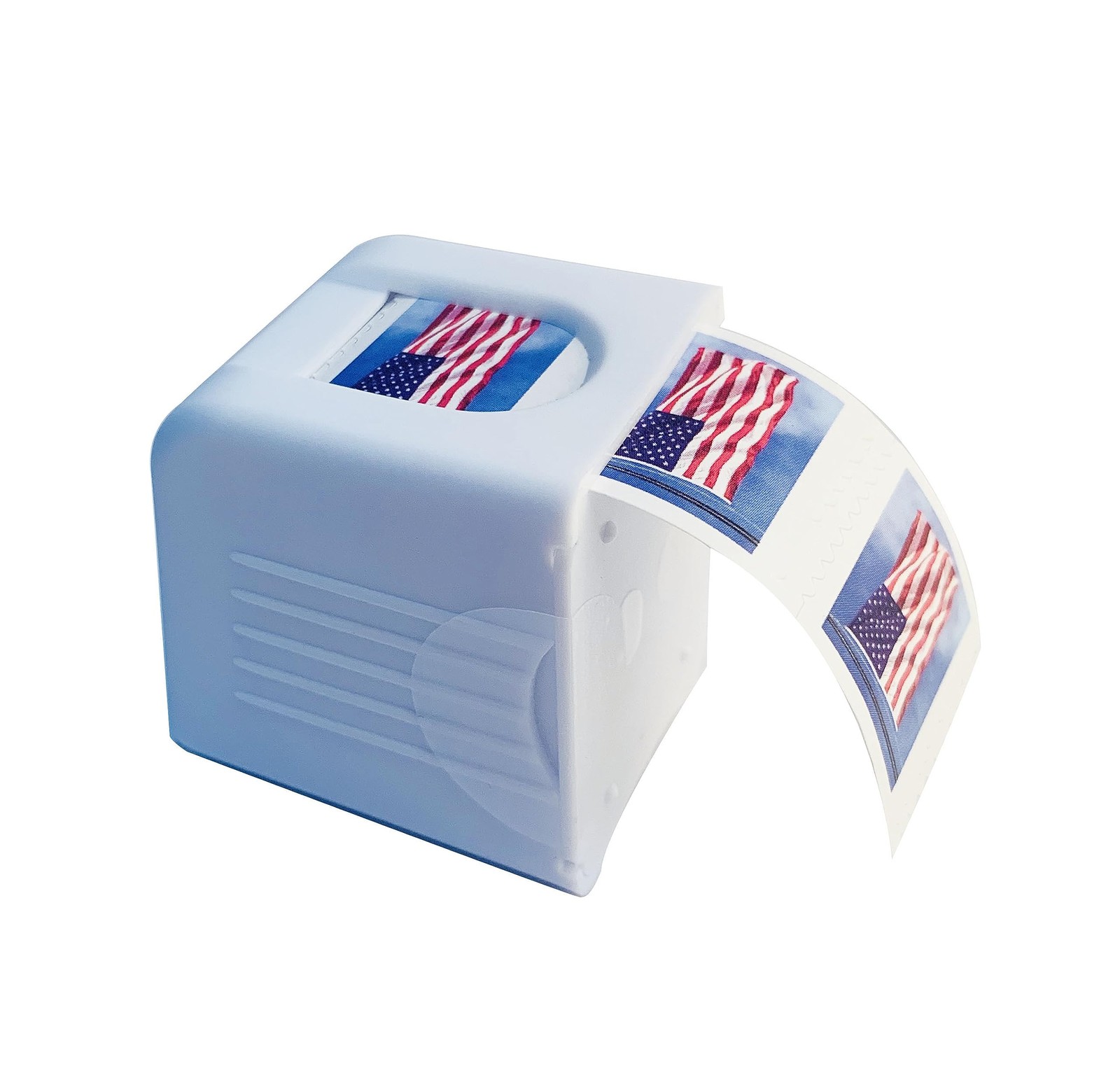 KUQILEY Stamp Roll Dispenser Postage ‎1.75 x 1.3 x 1.66 inches, White