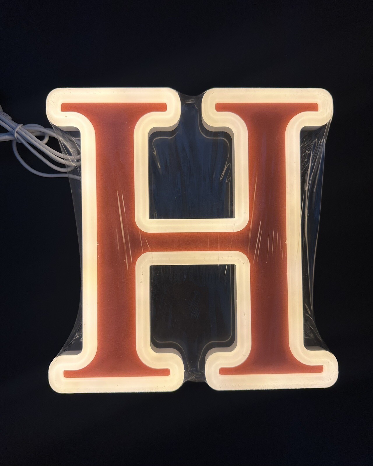 Samapet Light up Letters Lights Macaron Pastels Colored Orange Letter "H"
