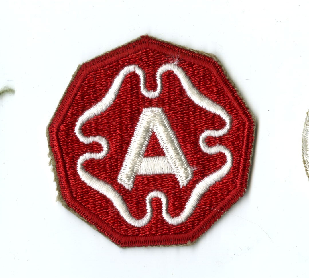 Ninth Army White Back Patch Europe Bulge Germany
