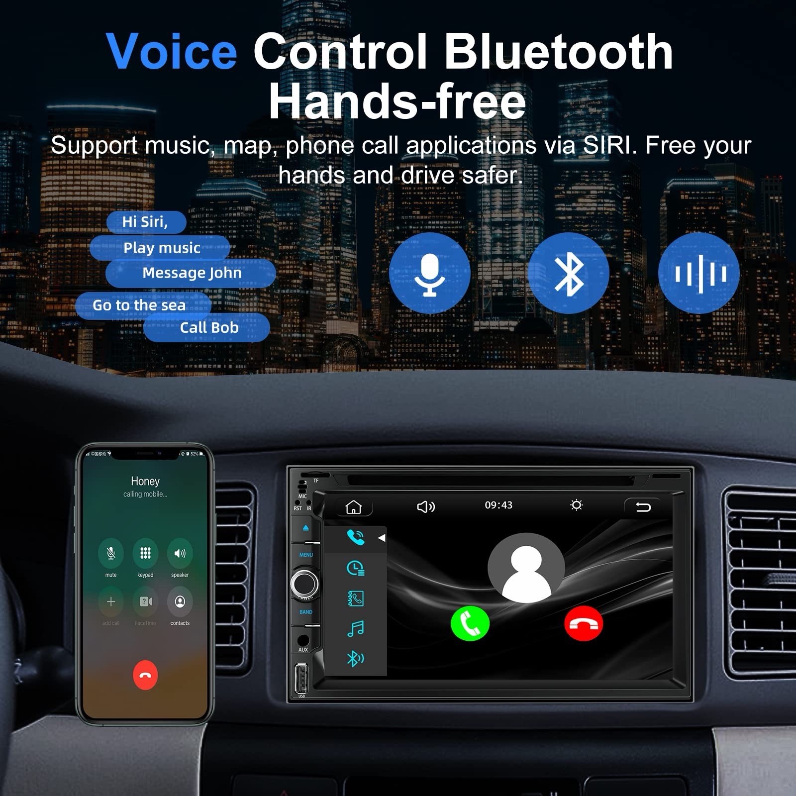 7" Touchscreen Car Stereo CD Bluetooth 5.2 CarPlay Android Auto w? Backup Camera