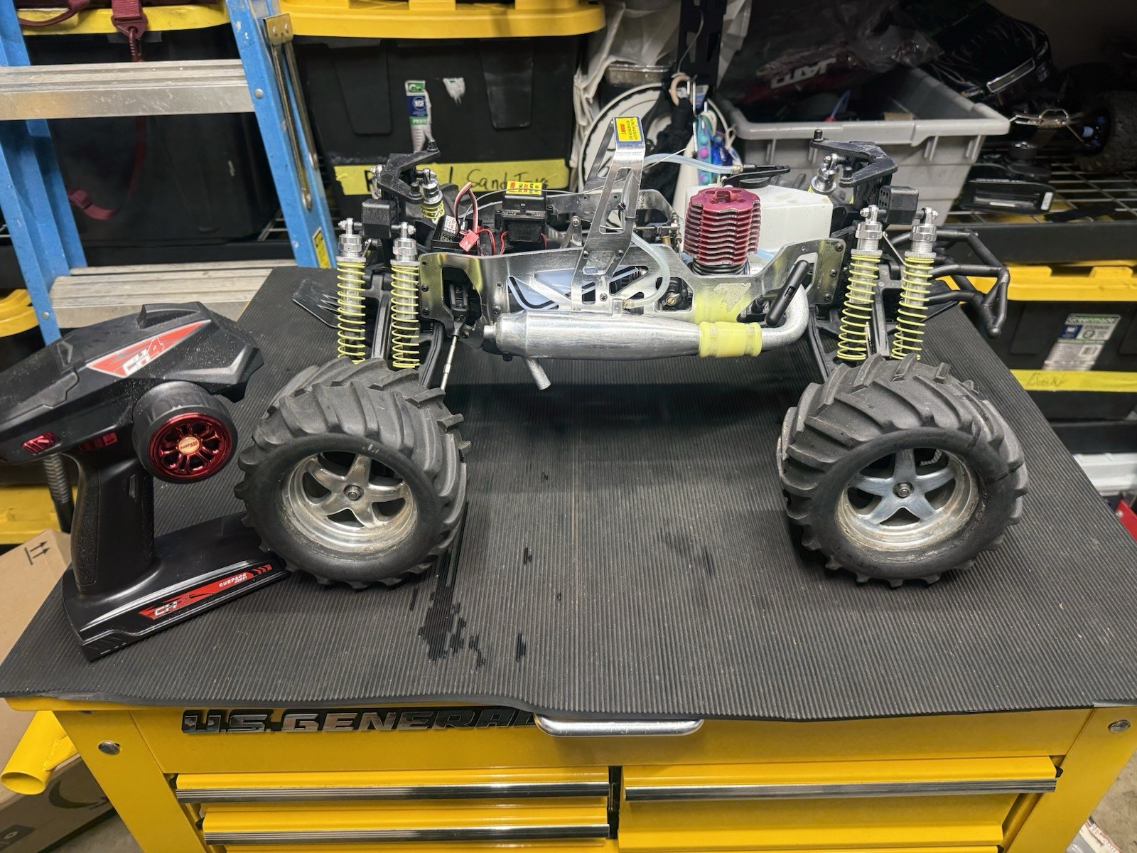 Duratrax Warhead EVO 1/8 Scale Monster Truck with Transmitter Runs Needs Repair