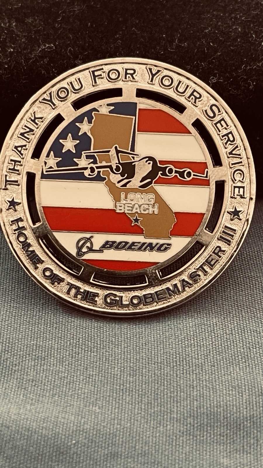 Boeing C-17 Long Beach Thank You for Your Service collectible coin