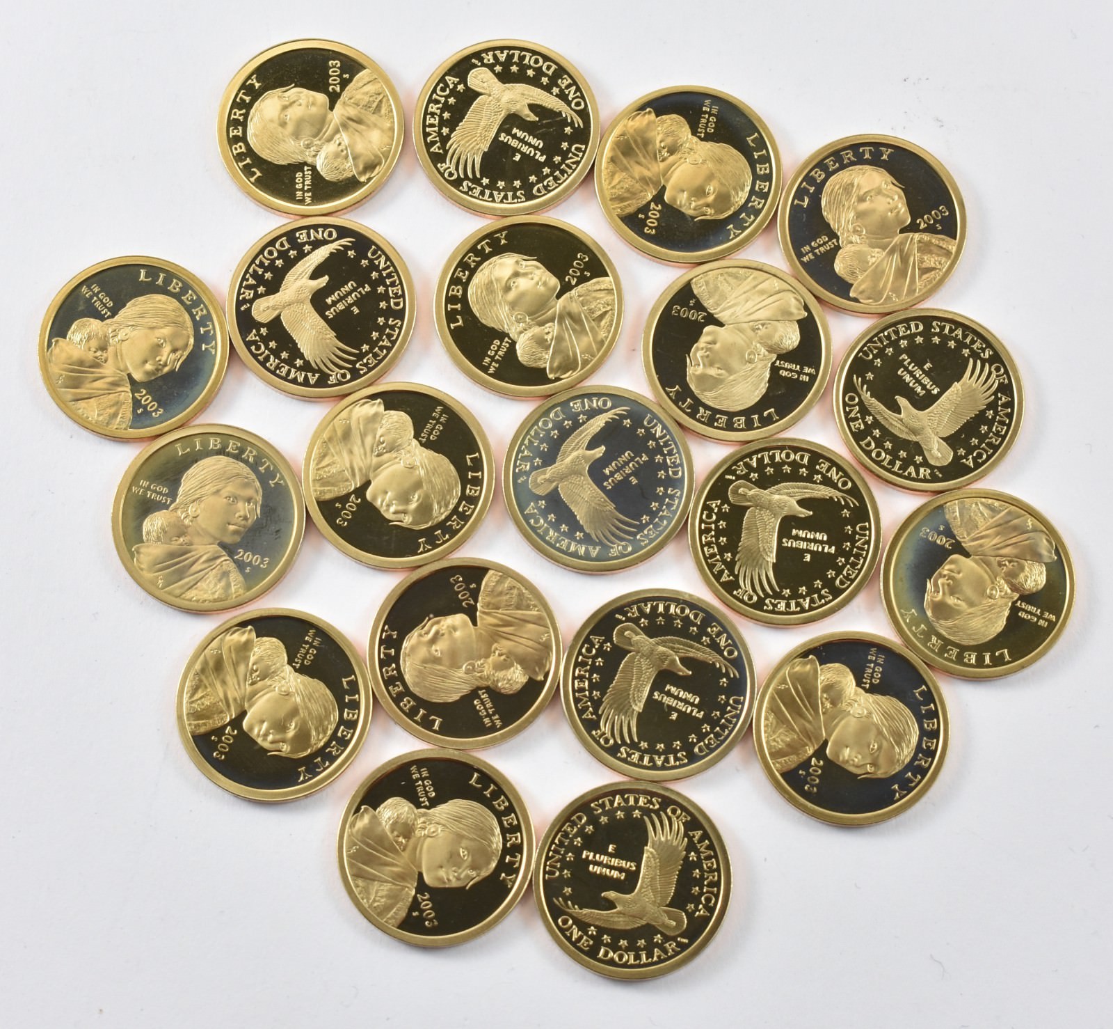 (20) 2003 Sacagawea Dollar Proof ROLL