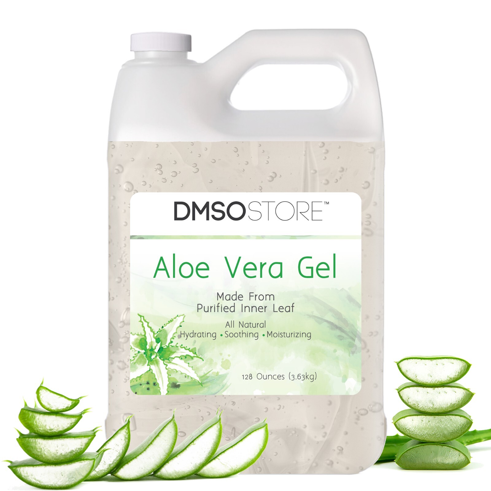 Aloe Vera Gel, 128 oz (3.63kg), Alcohol-Free, Made From Purified Aloe Vera