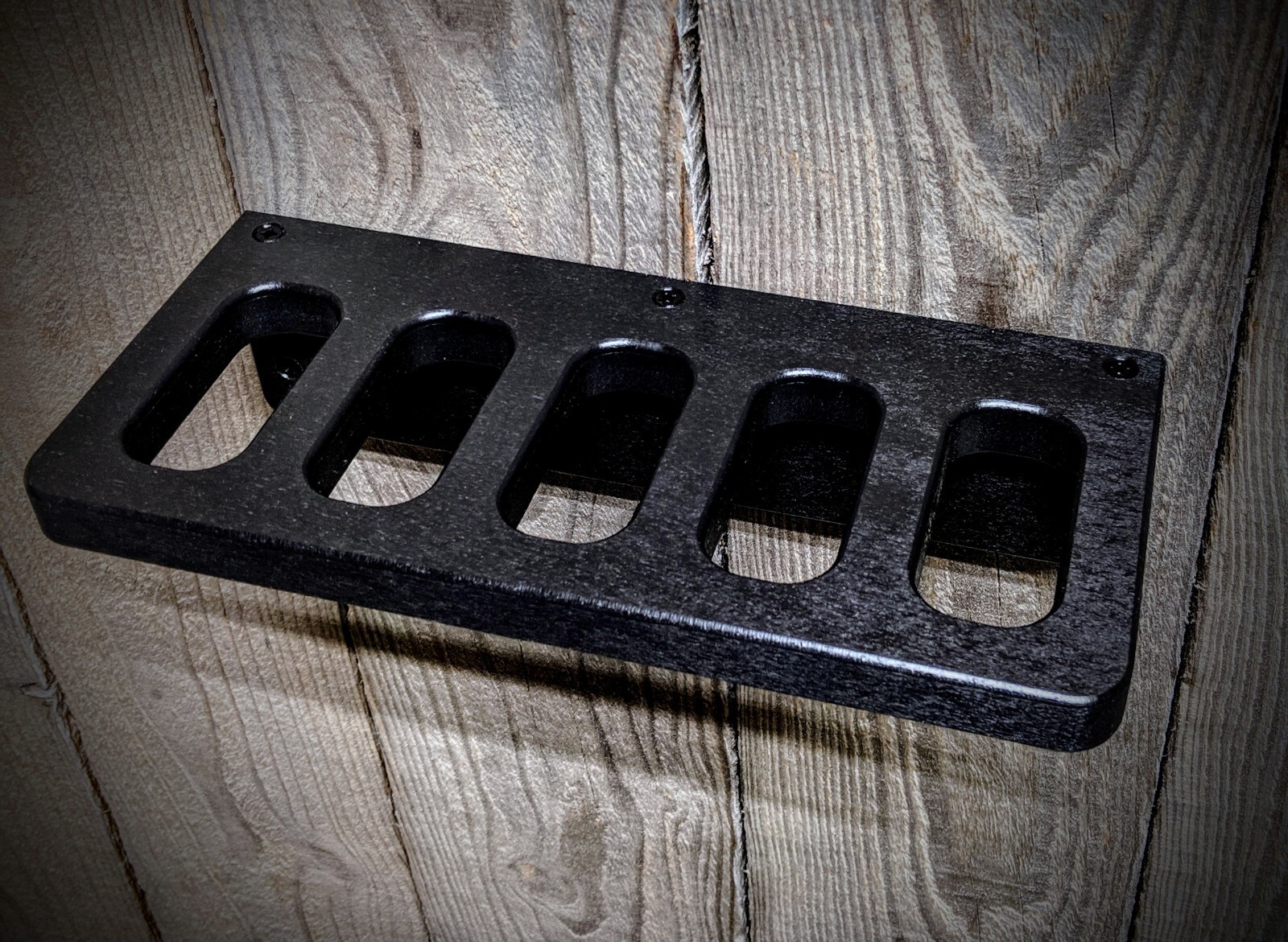 CLOSET WALL GUN RACK TACTICAL 5 GUN WALL MOUNT RIFLE SHOTGUN FISHING POLE HOLD