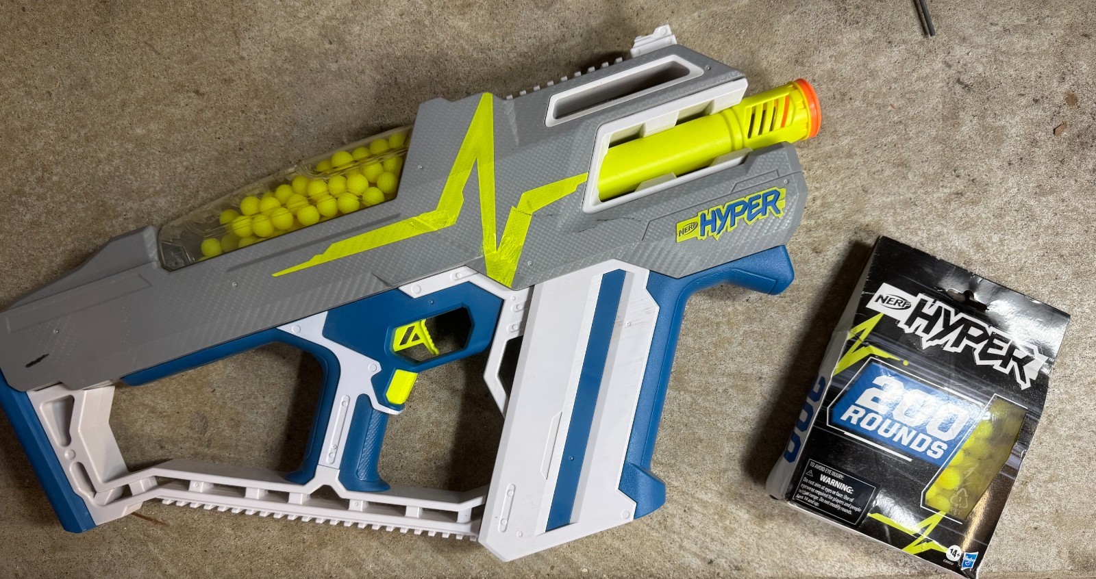 Nerf Hyper Mach 100 Motorized Blaster Bundle Extra 200 Round Refill Pack Tested