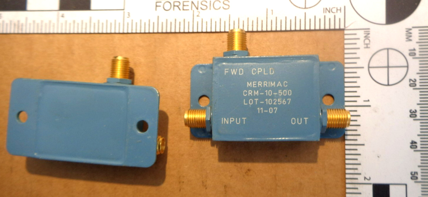 One Merrimac CRM-10-500 10dB SMA RF Directional Coupler