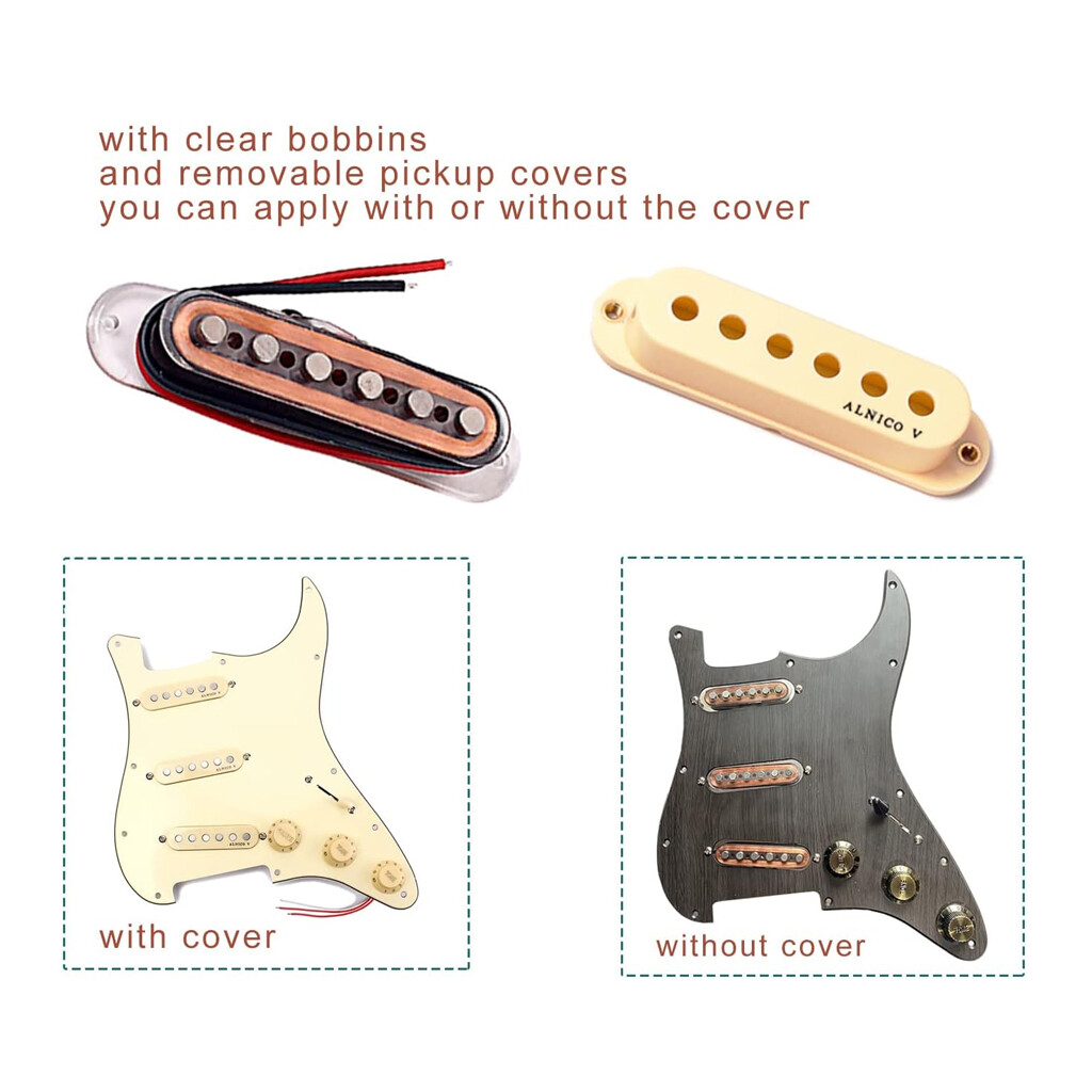 Genuine Alnico 5 Single Coil Pickups SSS Guitar Neck Middle Bridge Sets for ST