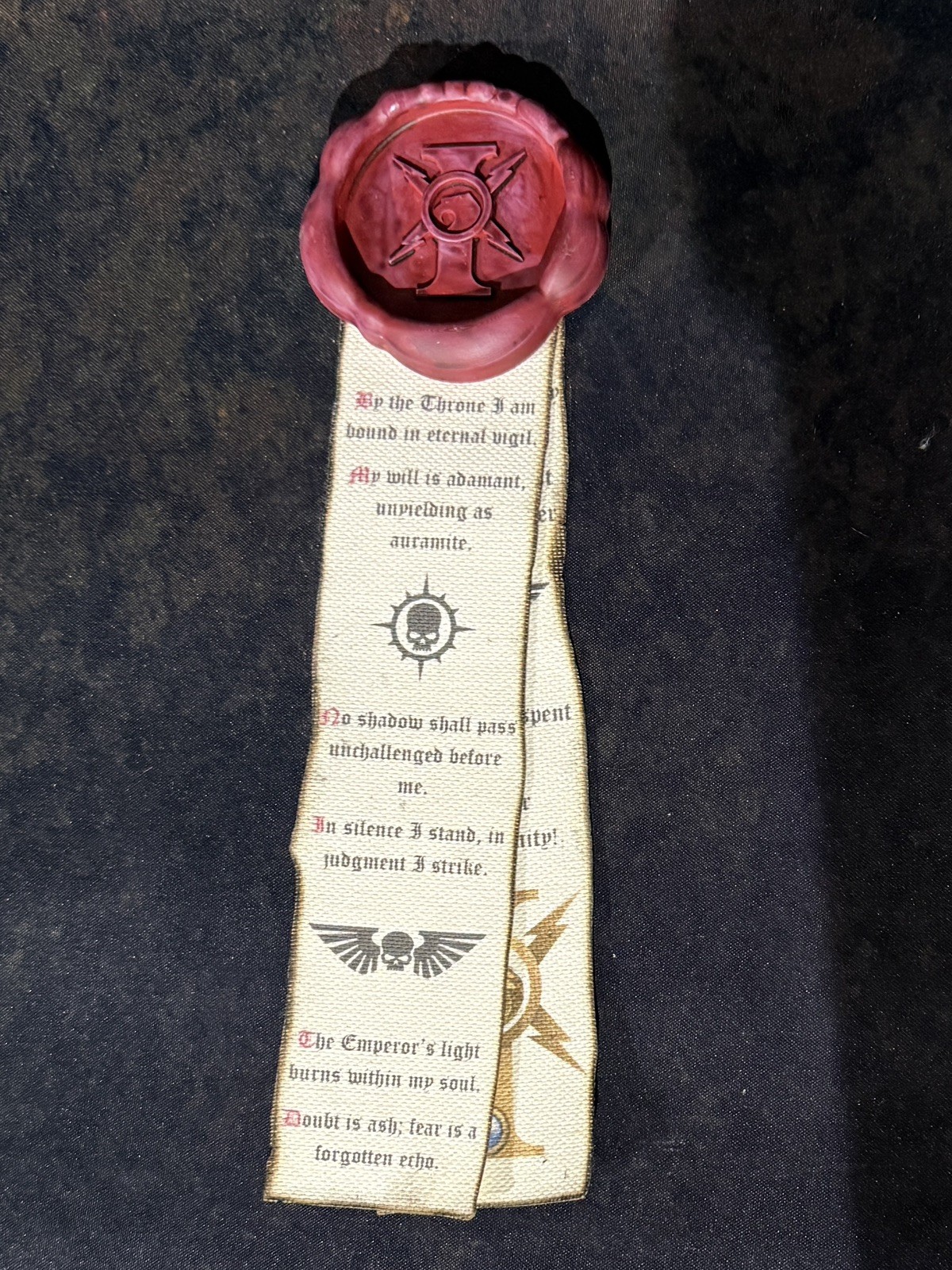 Cosplay Purity Seal For 40K Legio Custodes Resin Wax Seal Canvas Style Paper
