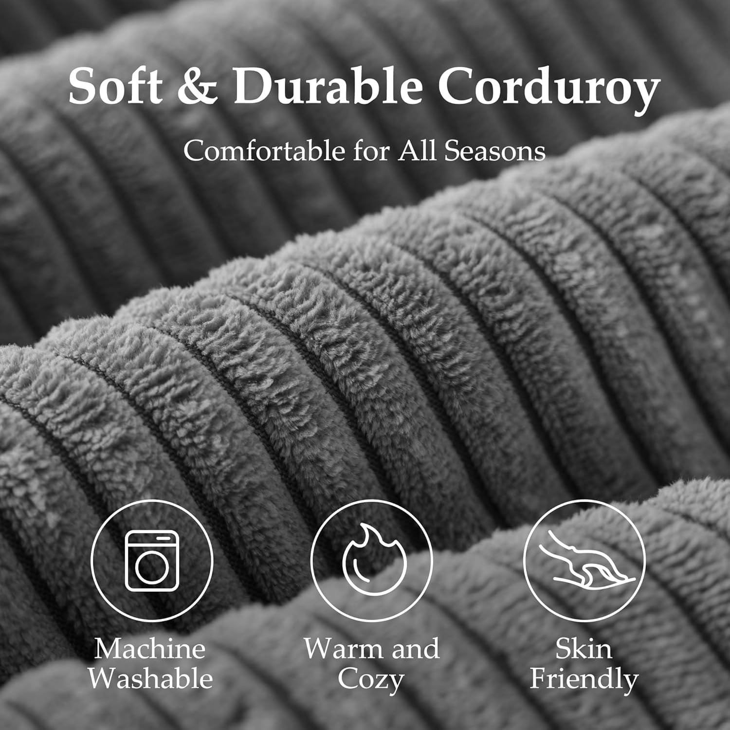4-in-1 Folding Sofa Bed with Pillow, Washable Cover, Dark Gray, Single