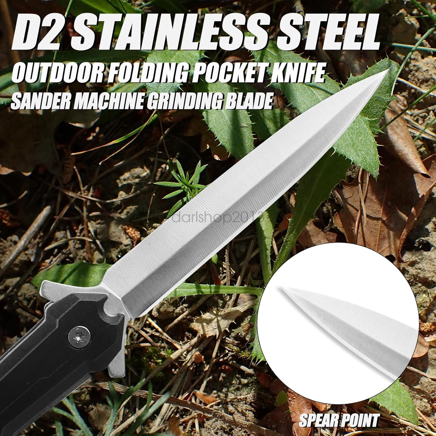 8.9" STILETTO TAC FORCE WOOD SPRING OPEN ASSISTED TACTICAL FOLDING POCKET KNIFE