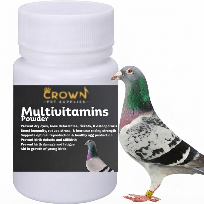 Pigeon Vitamin Powder Crown Pet Supplies Ultimate Formula 2.65 oz New Supplement