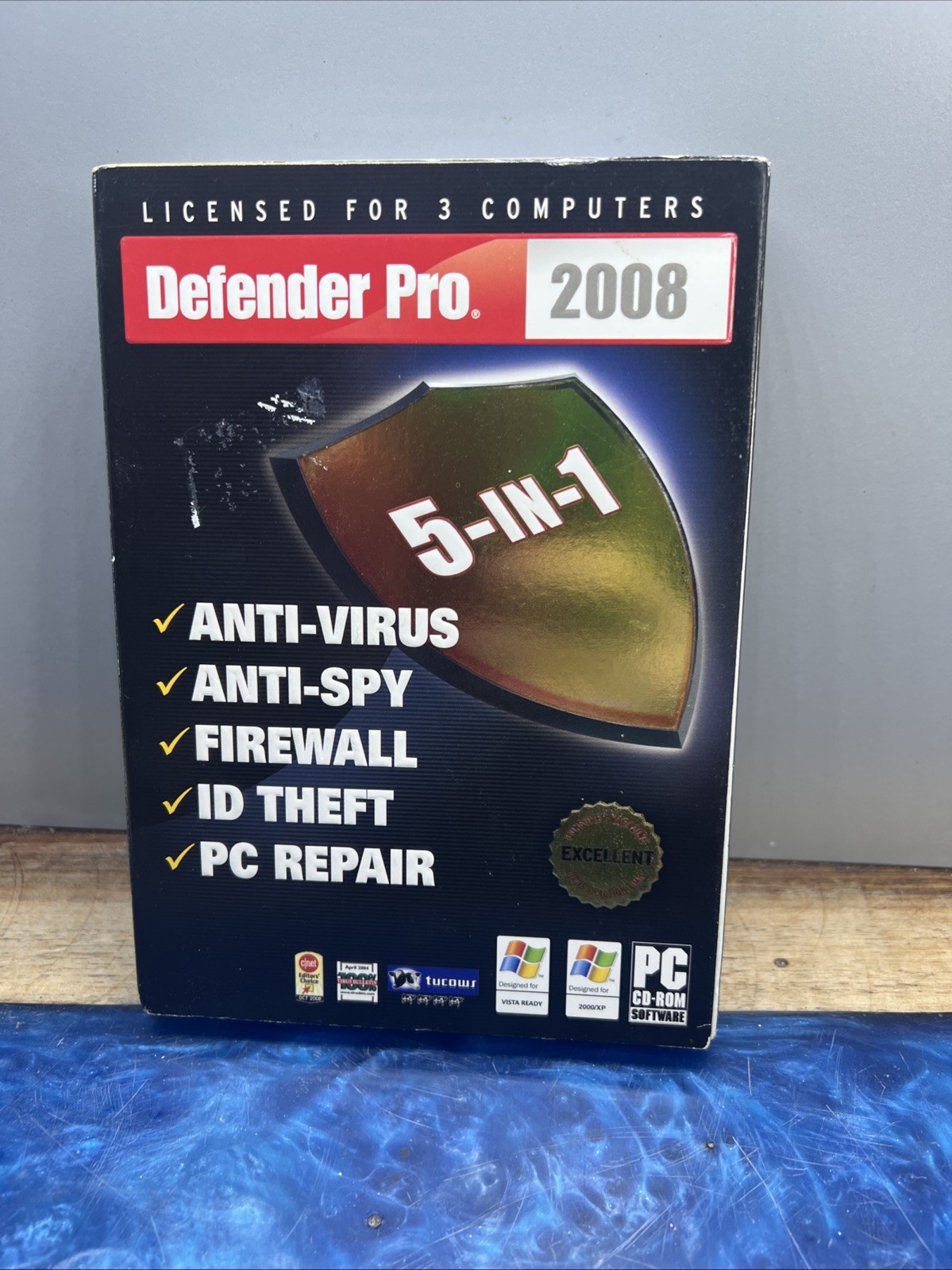 Vintage PC Defender Pro 2008 5-in-1 Anti-Virus New Sealed