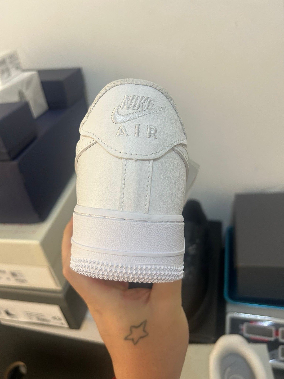 Nike Air Force 1 Low Top Men's White Solid Lace-Up Athletic Sneakers