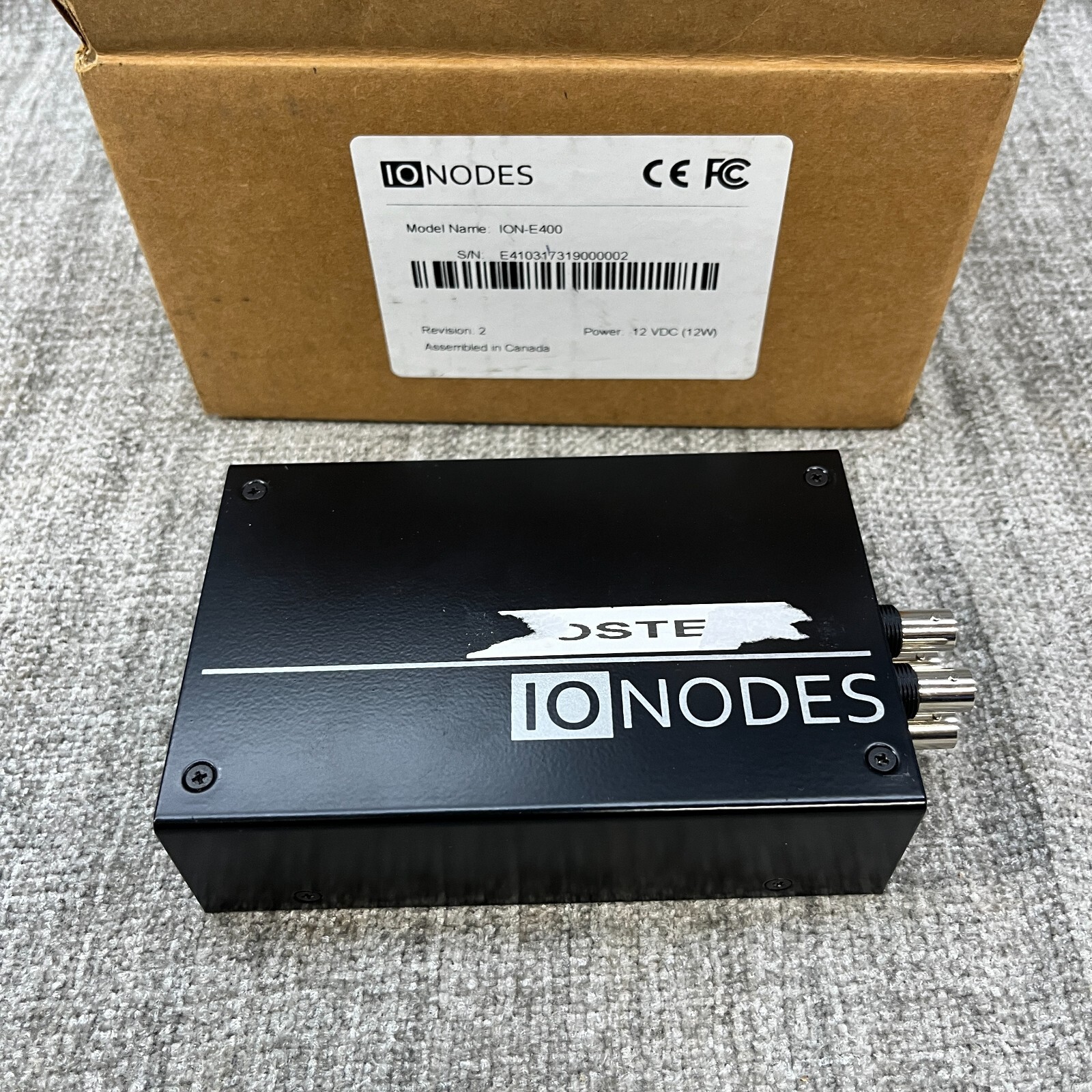 IO Nodes ION-E400 Quad Video Encoder SDI Multimedia. E400
