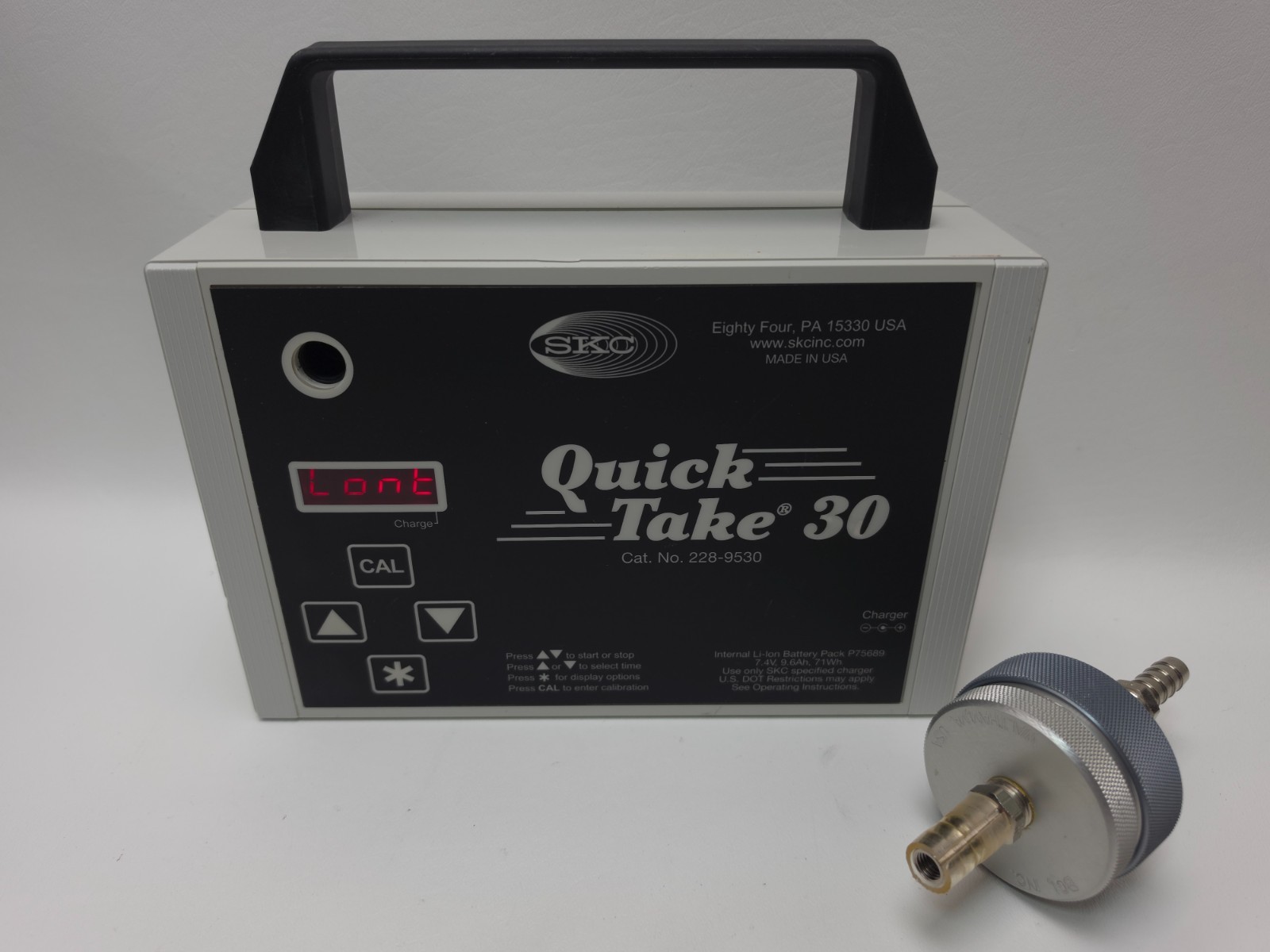 SKC Quick Take 30 228-9530 Air Sampler Sampling Pump & Filter Holder No Charger