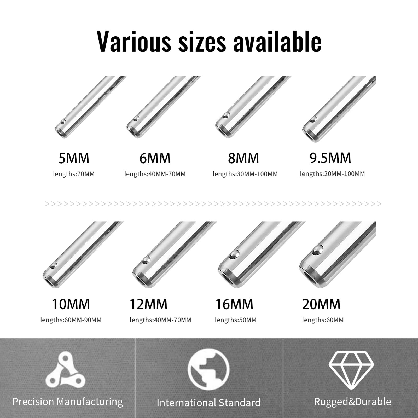 T-Handle Quick Release Pin 5/16" Diameter 3.15" Usable Length Stainless