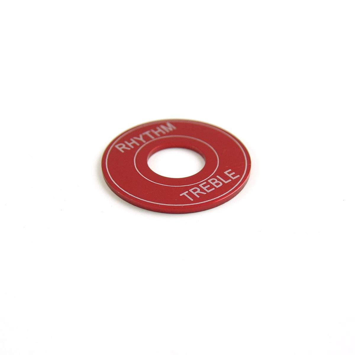 Toggle Switch washer Rhythm/Treble Ring, Aluminum/Red