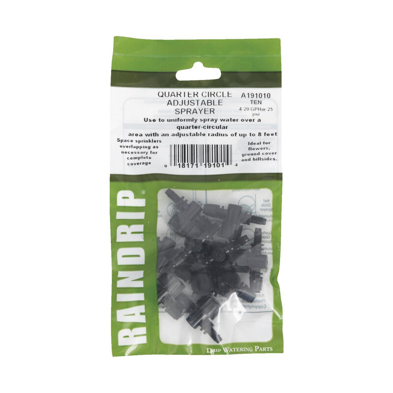 Raindrip A191010B Plastic 20 GPH Quarter-Circle Drip Irrigation Micro Spray