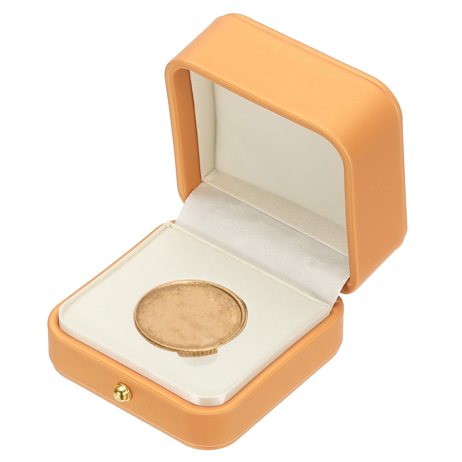 Coin Display Box, Coin Presentation Display Box Fit 35mm Coin, Orange