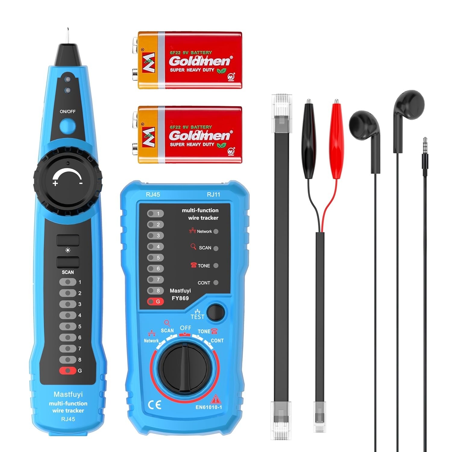 Professional Network & Cable Tester with Line Finder & Fault Detection