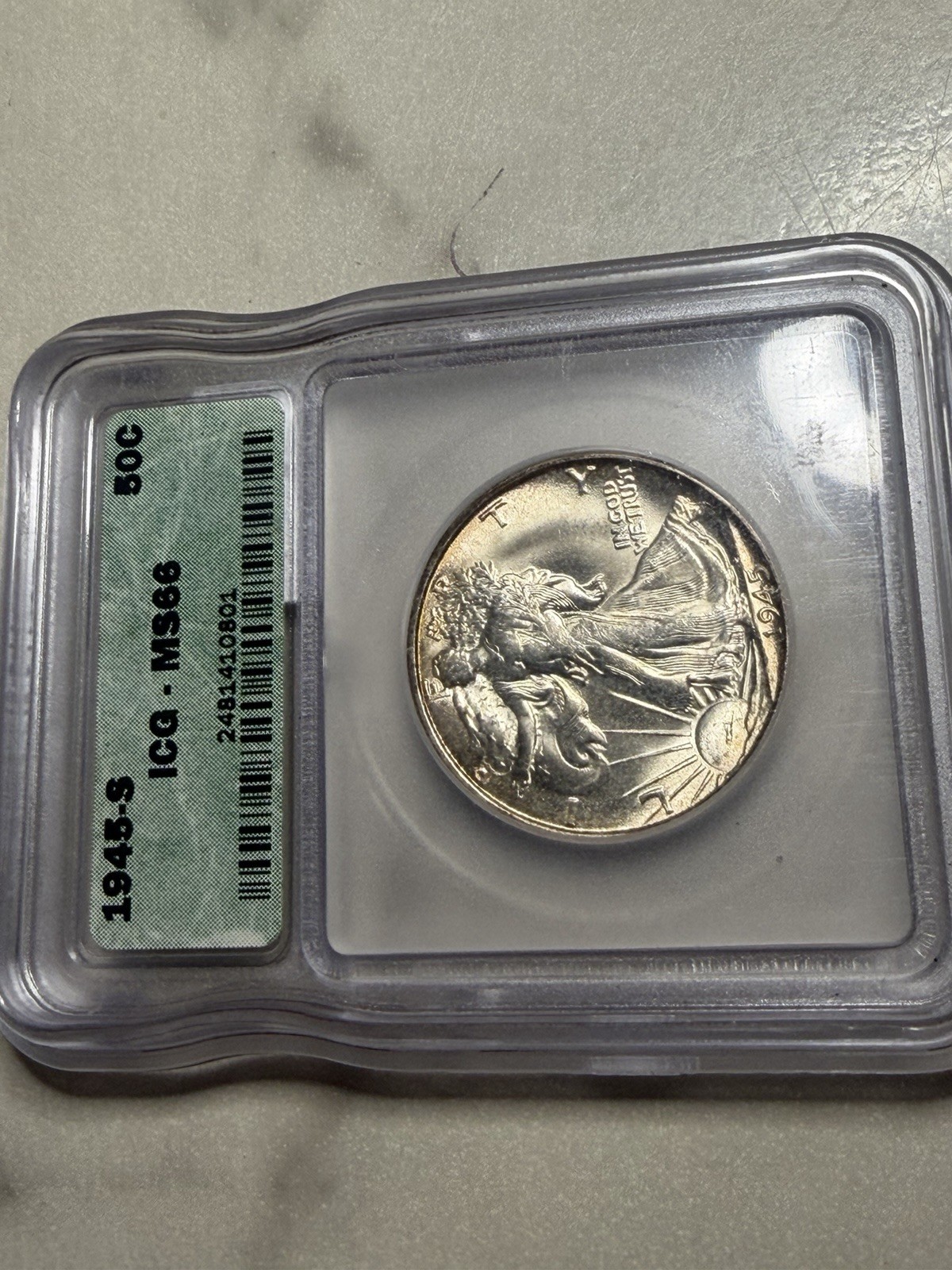 1945 s ICG Ms 66 Walking Liberty Half Please Check My Many Listings👀