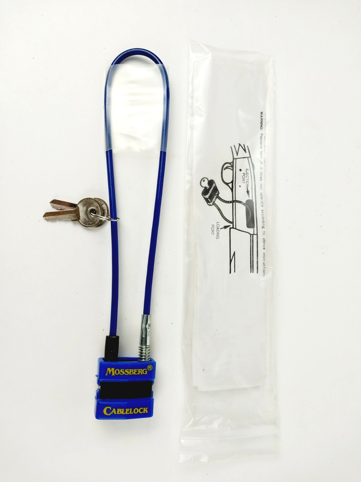 NEW Mossberg Cable Lock Firearm Safety Lock with 2 Keys & Instructions!