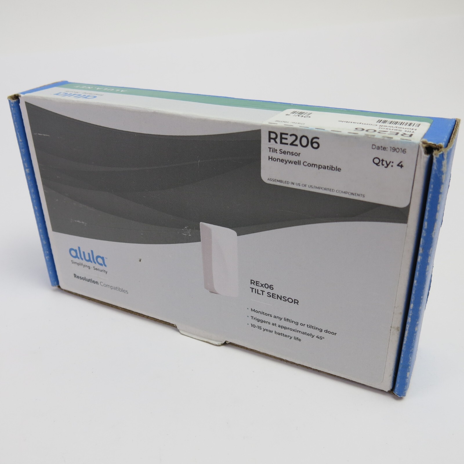 Resolution/Alula RE206 Wireless Home Security Garage Door Tilt Sensor