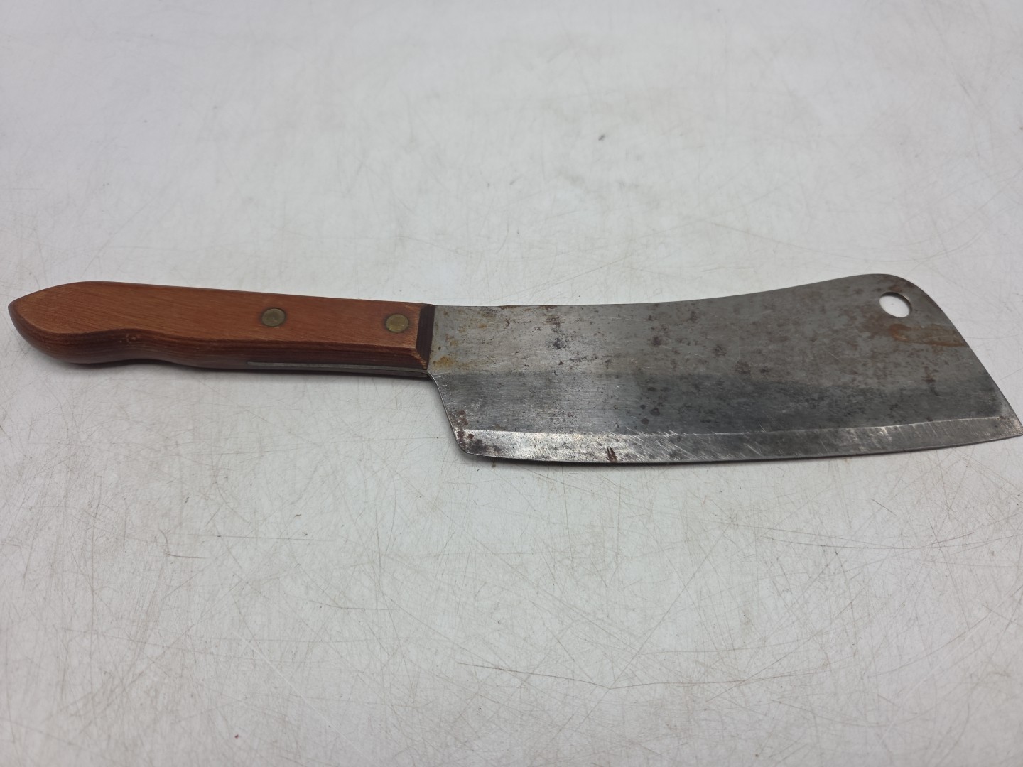 Vintage Utica Super Edge USA 6.25" Butcher Meat Cleaver Knife