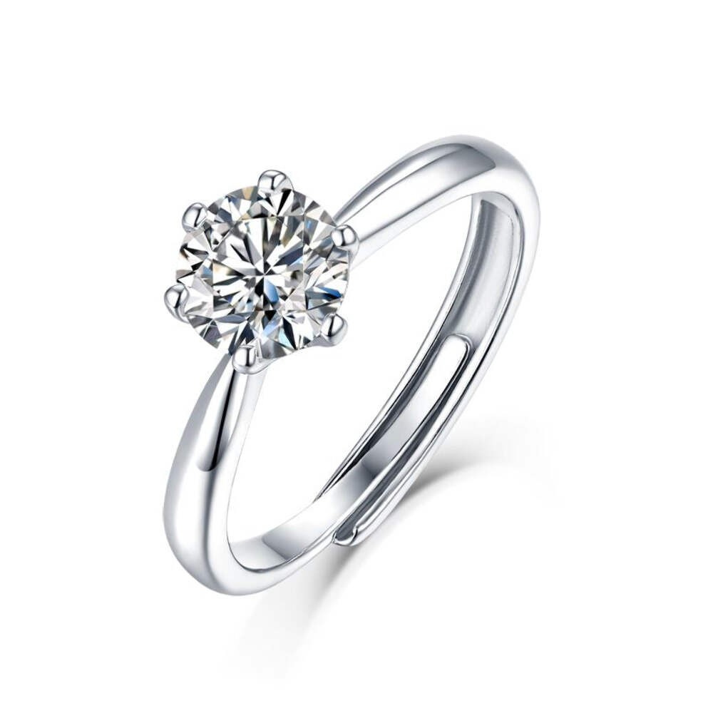 Classic Six-Prong Set Moissanite 1 Carat 2 Carat 3 Carat 5 Carat S925 Sterling S