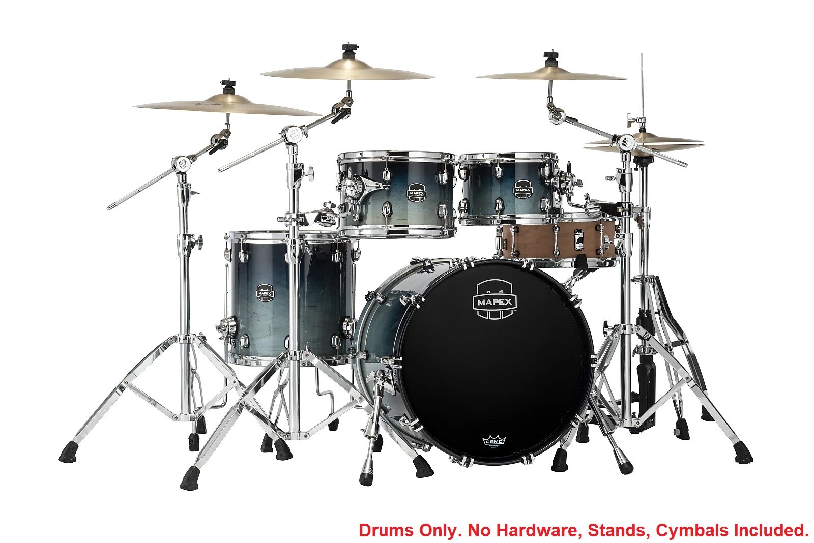 Mapex Saturn Teal Blue Fade Jazz Drum Set 20x16/10x7/12x8/14x14 Shells | Dealer
