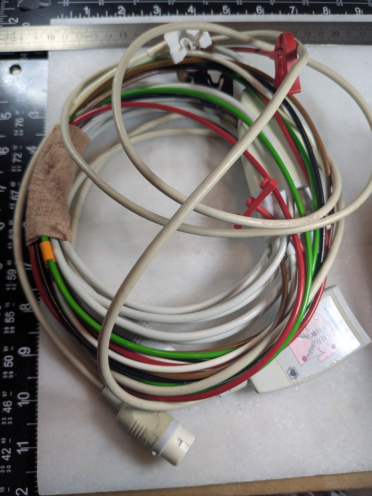 Philips M1968A 5-Lead ECG Cable with Grabber Connectors