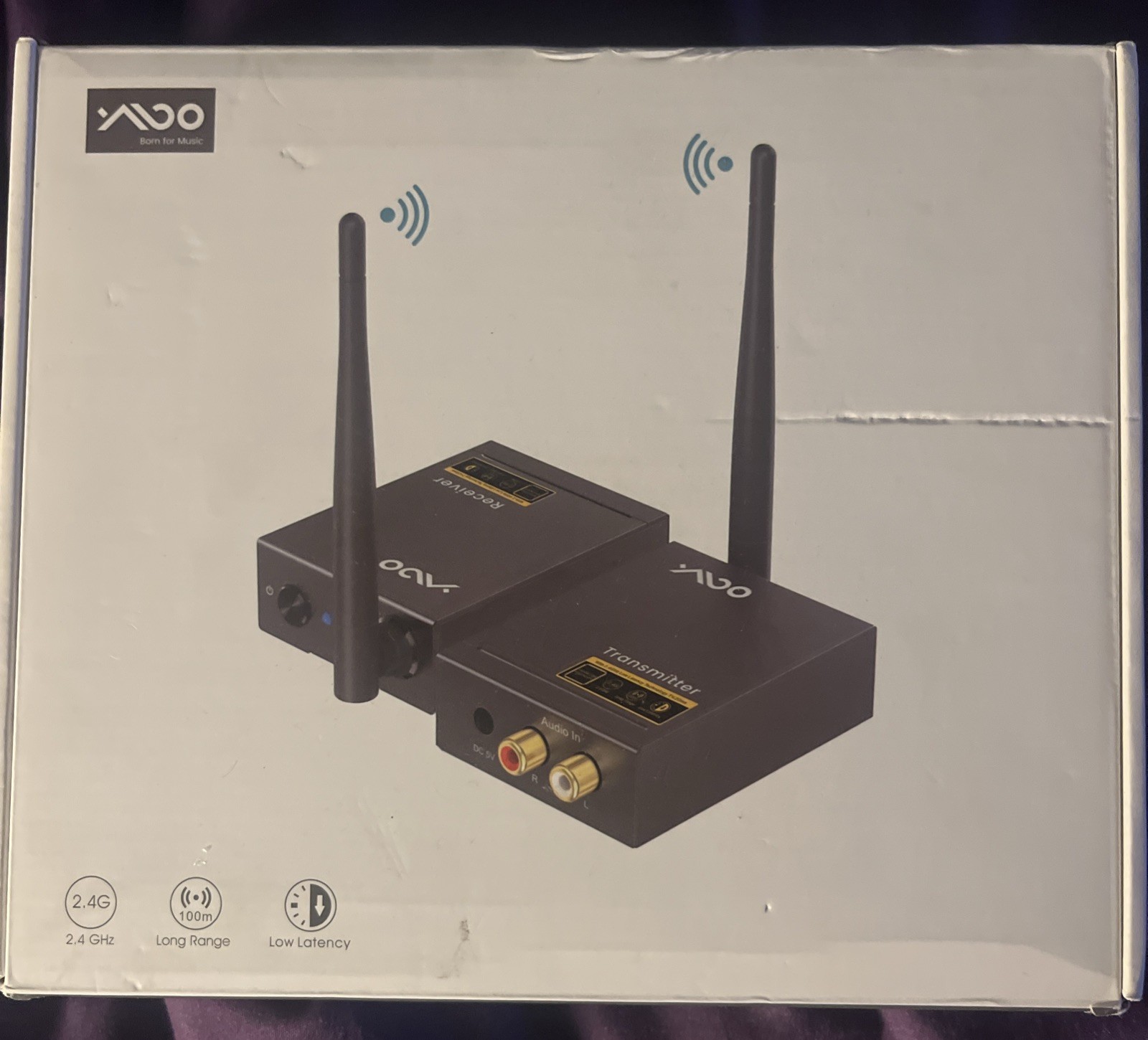 ABO YMOO 2.4Ghz Wireless Audio Transmitter/Reciever HiFI Audio