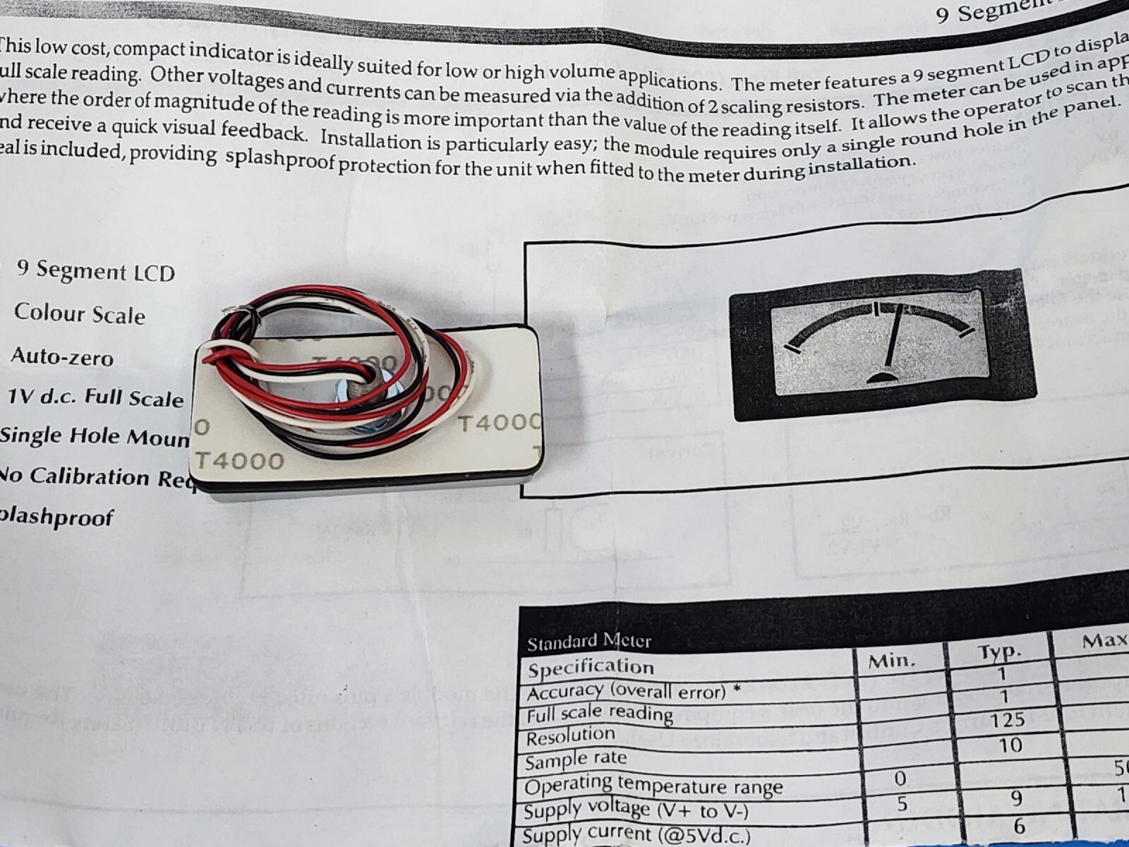 NIB MARTEL ELECTRONICS QM130M LCD PANEL METER