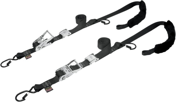 Powertye 1.5" Ratchet/Cam Black Tie-Down Straps (30722)