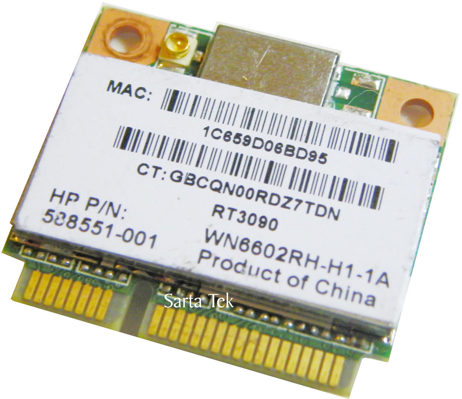 Original HP 588551-001 Ralink RT3090 802.11b/g/n WLAN PCIe Half WN6602RH