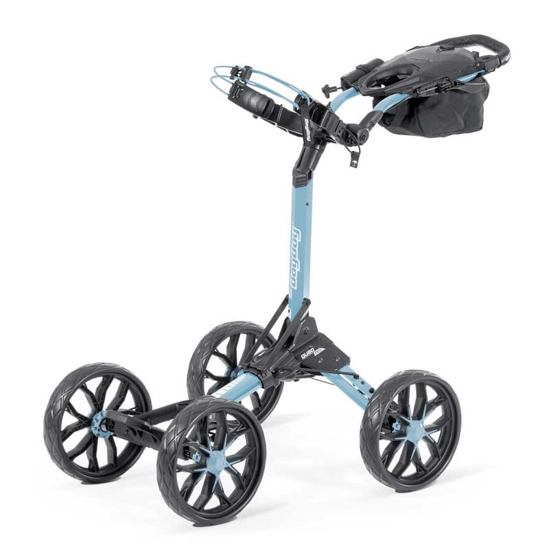 New Bag Boy Golf Quad Pro 4-Wheel Push Cart Ice Blue/White